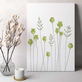 Poppyheads & grass greeting card -  designed by Eloise Hall - 15.7 x 11cm and blank inside, made in the UK