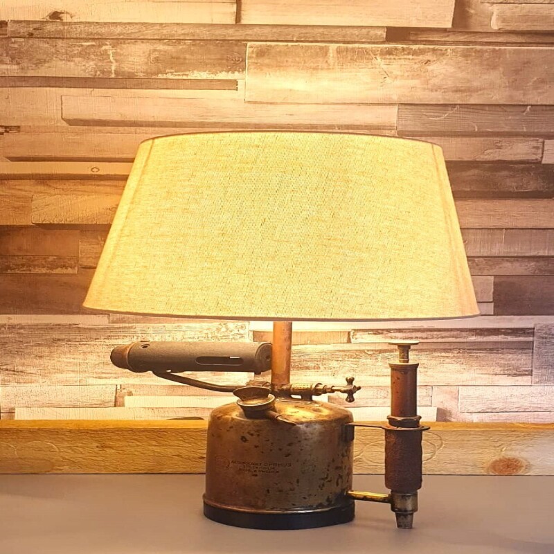 Rustic Blowtorch Lamp | Vintage Lamp | Unique Lamp | Industrial Home Décor |Rustic Metal Lamp |Steampunk Eco-Friendly Lamp |  Home Decor