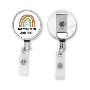 Personalised Metal ID Reel - Boho Rainbows - Boho Rainbow 3