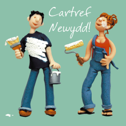 Cartref Newydd Welsh language new home card by Erica Sturla