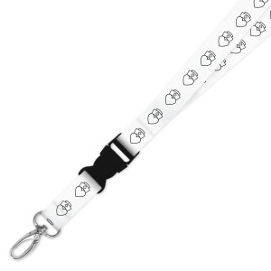 Double Breakaway Lanyard - Line Art Nurse Hat & Heart