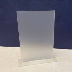 Rectangle A5 A4 Frosted Acrylic Table Number or Sign Blank with Stand / Frosted Clear / Acrylic Blanks / Wedding Signage/ DIY Signage / 3mm