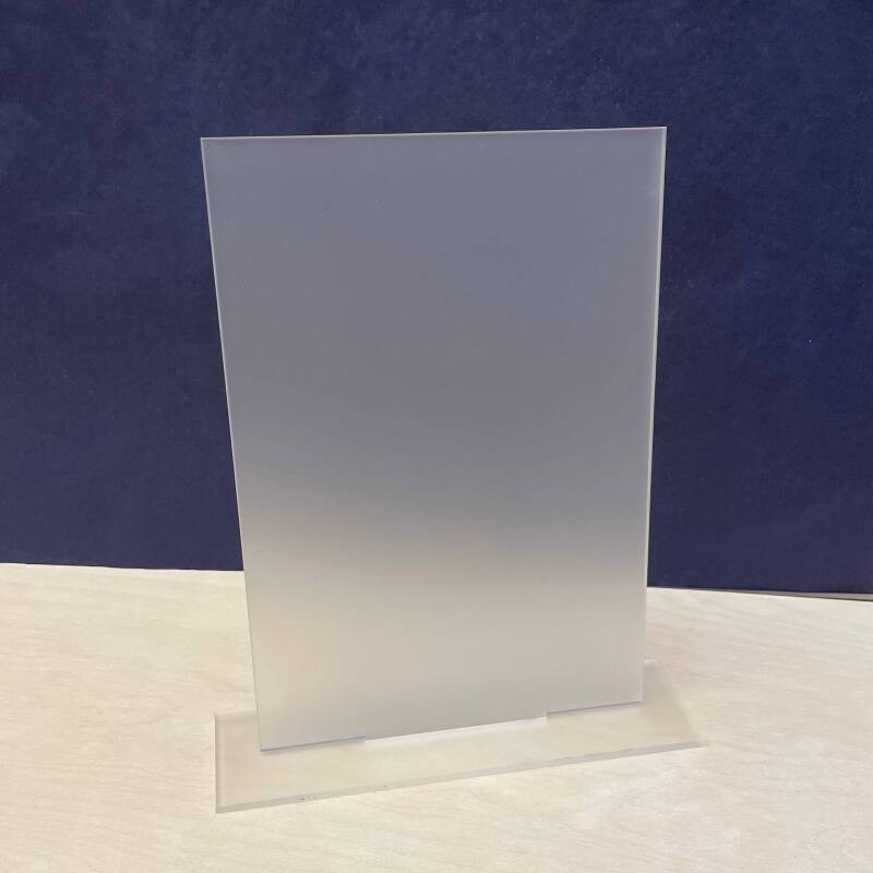 Rectangle A5 A4 Frosted Acrylic Table Number or Sign Blank with Stand / Frosted Clear / Acrylic Blanks / Wedding Signage/ DIY Signage / 3mm - A5 - Arched