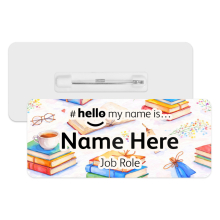 #hello my name is... Name Badge - Bright Watercolour Books