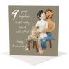 6th to 10th Anniversary Card Pack - Fun Wedding Anniversary Cards - Polymer Clay Art by Erica Sturla - Made in the UK