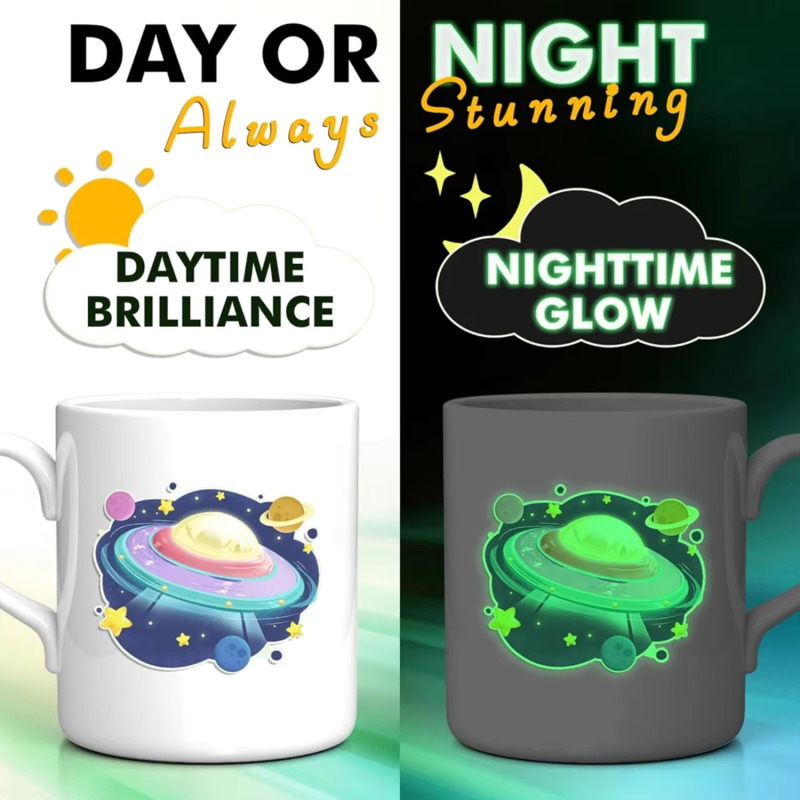 Hands Professional 2 Sheets A4 Size Glow in The Dark Printable Vinyl Sticker Paper for Inkjet printers