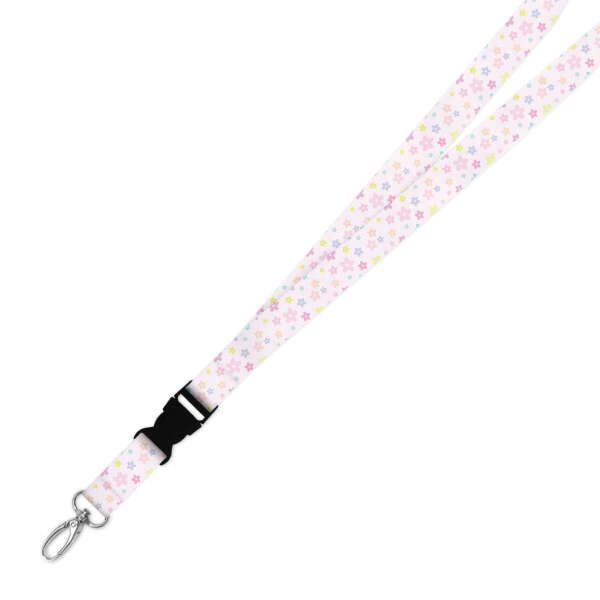 Double Breakaway Lanyard - Pastel Daisies