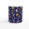 Scattered Sun Moon and Stars Mug - Ceramic White
