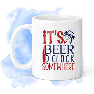 Father's Day Ceramic Mug - It's Beer O'Clock Somewhere