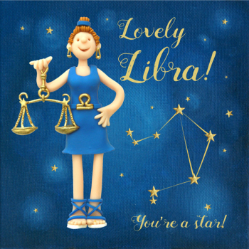 Star Sign Zodiac Birthday Card - Libra - Holy-Mackerel
