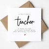 A truly great teacher is hard to find, Personalised Teacher Card