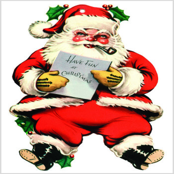 Have Fun at Christmas Note - a 17.5 x 12.5cm Christmas Card from Holy Mackerel's Alternative Image Range of Festive Designs.