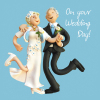 Holy Mackerel Beautiful wife, an Erica Sturla birthday greetings card, 15cm square, printed in the UK and blank inside.