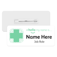 #hello my name is... Name Badge - Green Medical Pharmacy Icon