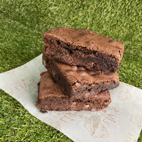 Brownies by the tray