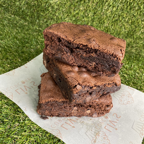 Brownies by the tray