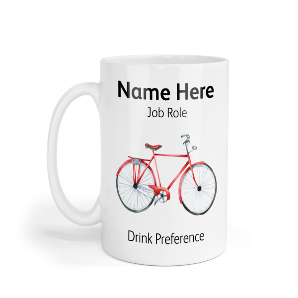 Personalised Ceramic Mug - Red Bike