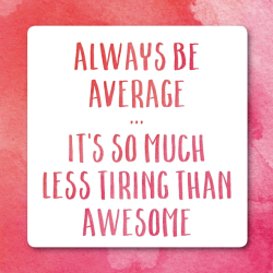 Holy Mackerel always be average funny greetings card - from the Frankly My Dear humour and celebrations range - 15cm square and blank inside for your message - made in the UK