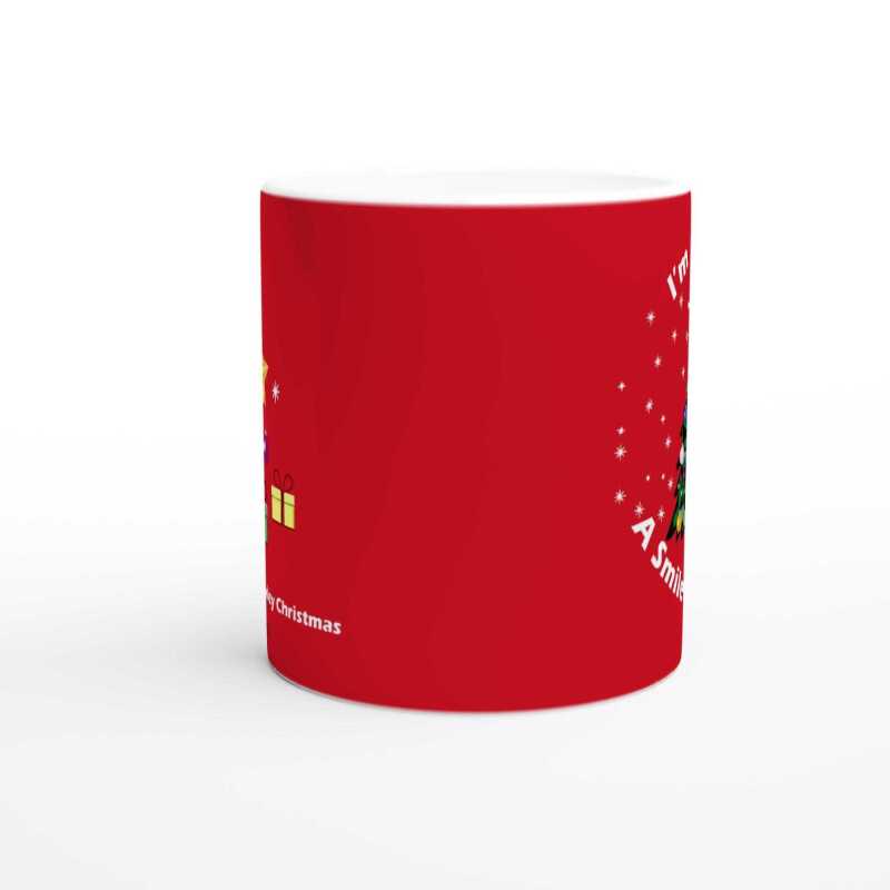 I'm Having A Smiley Christmas Mug - Ceramic White