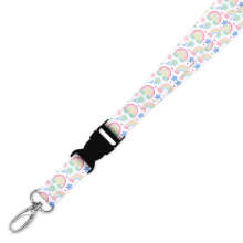 Double Breakaway Lanyard - Candy Rainbows & Flowers