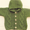 Baby's Hand Knitted 4 Piece Pram Suit - Age 0 - 3 mths - Chest 16 ins -  £27.50