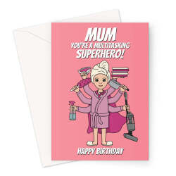 Superhero Birthday Card For Mum