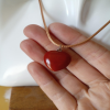 Red Jasper Heart Crystal Necklace