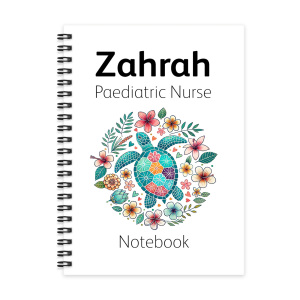 Personalised A5 Notebook - Summer Sea Turtle