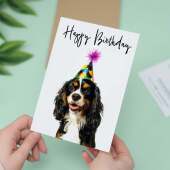 Birthday Card For Her Card For Friend Mum or Sister Birthday Card For Him Brother Dad Happy Birthday Card of King Charles Spaniel Card