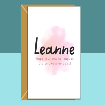 Personalized New Job Card: Congratulations, Leaving Gift for Colleague