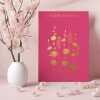 You're engaged card with a pretty gold foil chicory print - designed by artist Eloise Hall - 15.7 x 11cm and blank inside