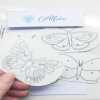 English Butterfly Stick and Stitch Washable Transfers, Peacock, Red Admiral, Orange Tip, Meadow Brown,  Common Blue, Painted Lady, Brimstone