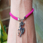 Pink kids bracelet with a Unicorn Charm