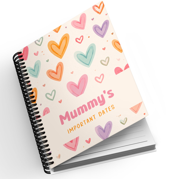 A5 Personalised Spiral Bound Diary - Pastel Hearts | Yearly | Academic | Appointment - Standard 2027