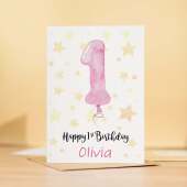Personalised 1st Birthday Card For Girl Custom Name Card For Girl First Birthday Card For Baby Card for Baby Girl Custom 1st Birthday