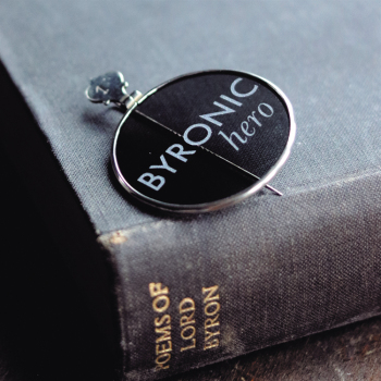 Holy Mackerel Byronic hero retro themed blank greeting card for him or her - designed by Andy Poplar - 15cm square and blank inside for your message