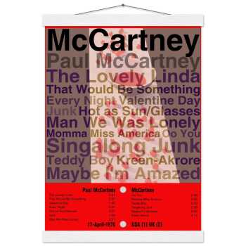 McCartney Paul McCartney Inspired Track Poster with Hanger A3 (29.7 x 42  cm)