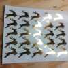 Gold Reindeer Stickers 50 in a set