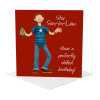 Star son-in-law birthday card for him - designed by Erica Sturla - 15cm square and blank inside, made in the UK