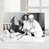 Bedside entertainment card, vintage photographic black and white get well soon card  - 12.6 x 17.7cm and blank inside - made in the UK