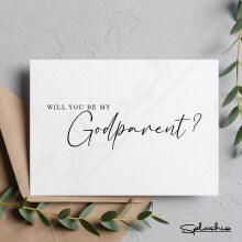 Godparent Proposal Card - Will You Be My Godparent? - Small (Approx. A6) - Standard Smooth Card