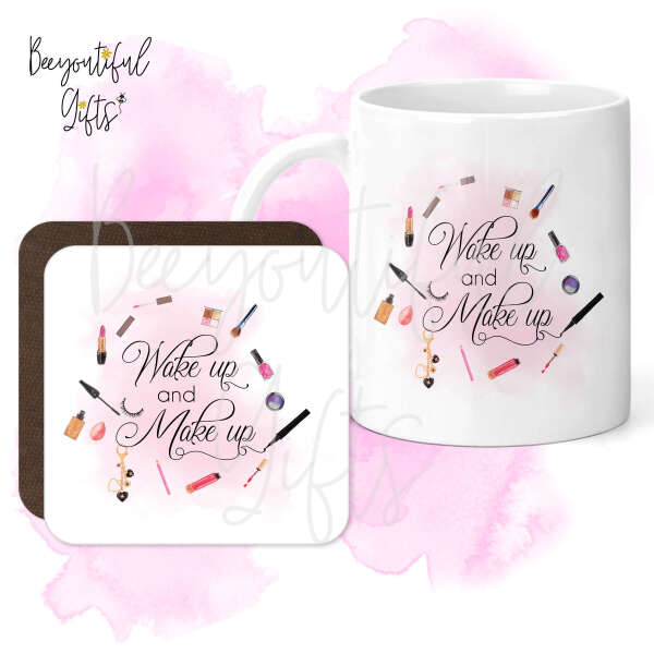 Mug & Coaster Set - Wake Up and Make Up