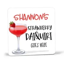 Personalised Drinks Coaster - Strawberry Daiquiri