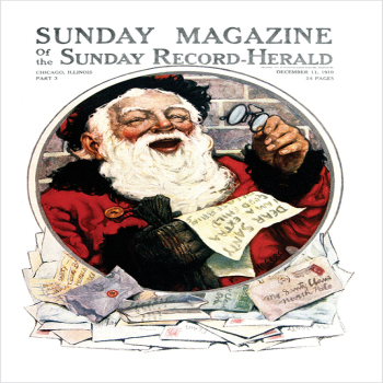 Sunday Magazine Cover - a 17.5 x 12.5cm Christmas Card from Holy Mackerel's Alternative Image Range of Festive Designs.