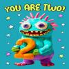 You Are Two | Cute Card | Alien card