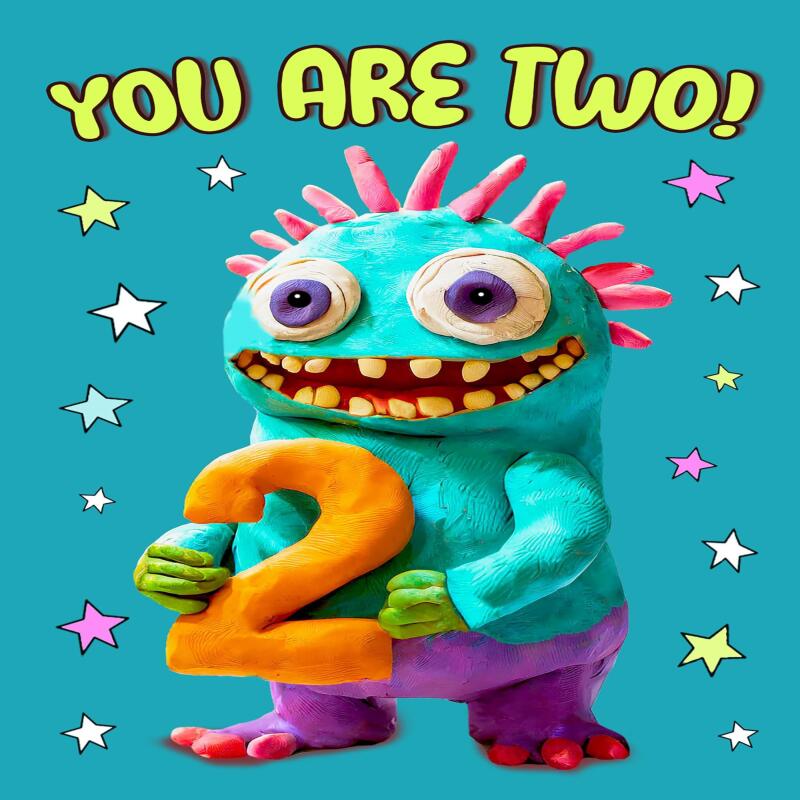 You Are Two | Cute Card | Alien card