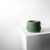 The Quarn Planter Pot with Drainage Tray & Stand Included - Matte Dark Green - 3"
