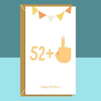 Funny 53rd Birthday Card - Personalised - For him or for her - Turning 53 years old - Dad, Brother, Friend, Uncle.