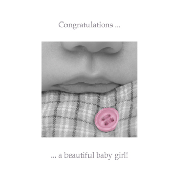 Holy Mackerel Greeting Card - Congratulations, A Beautiful Baby Girl - For Baby Girl, Christening, Congratulations,