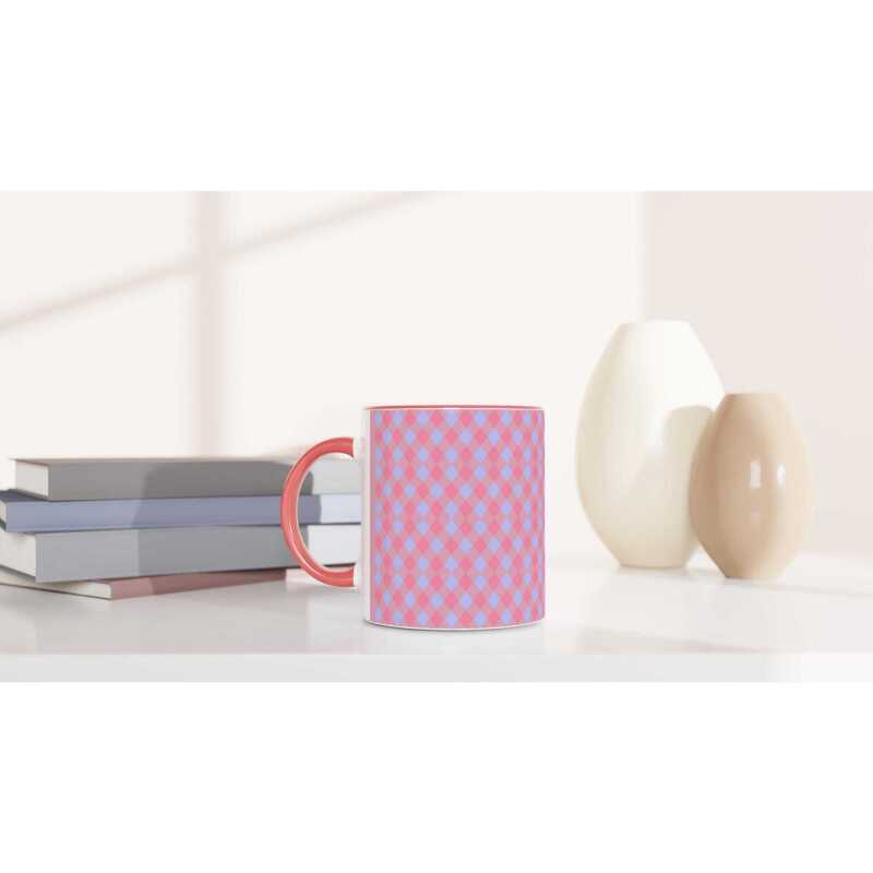 Three Diamond Pink Ceramic Mug